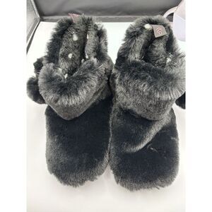 Cuddle Duds Faux Fur booties Slippers Size 910‎ Large. Tassels On Side 2596.